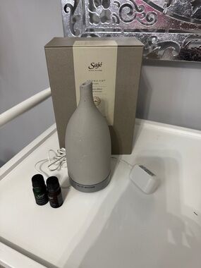 Saje beige/gray Aroma Diffuser with Essential Oils